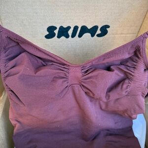 Skims Ox Blood skimming body suit
